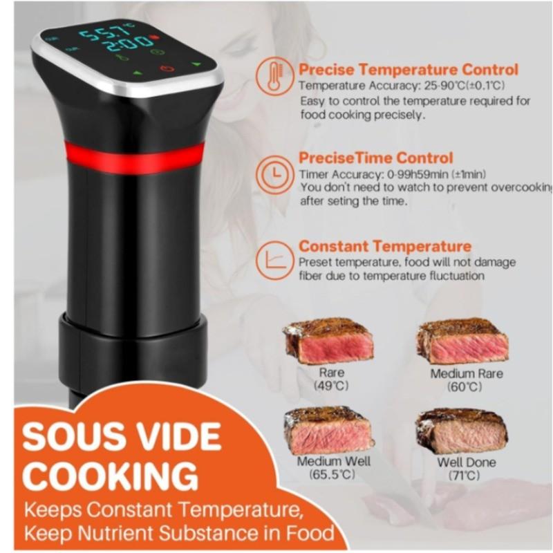 Nerezová Sous Vide vařič LCD Chytrý Mikro-term Vařicí stroj Ponorný cirkulátor Vodotěsný Pomalý vařič ve vakuu