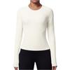 Women's Fashionable Color Slim Fit Long Sleeved Breathable Yoga Suit T-shirt Running Training Fitness Top