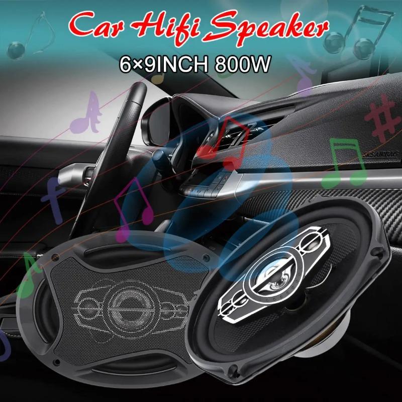 1pcs 12V 6x9 Inch 800W Car Coaxial Speaker Auto Audio Music Stereo Full Range Frequency Hifi Non-destructive Installation