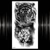 Kompass Brief Temporäre Tattoo Für Männer Frauen Erwachsene Realistische Gefälschte Wolf Schädel Tattoos Aufkleber Tiger Schwarz Wald Tatoos Unterarm