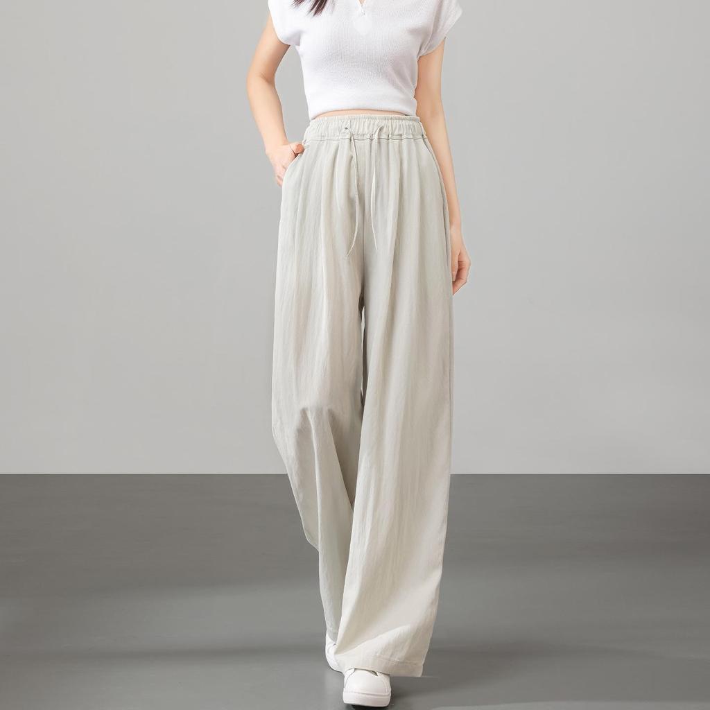 Maternity Wide-Leg Pants - Spring/Summer 2026 Style, Lightweight, No-Tight Belly Design, Long Trousers