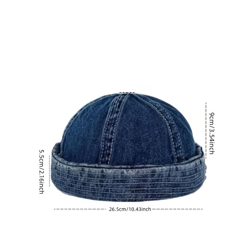 1pc Men's Wrinkle Free Light Denim Hat, Retro Washed and Distressed Craftsmanship, Casual and Versatile Outdoor Sunshade Hat