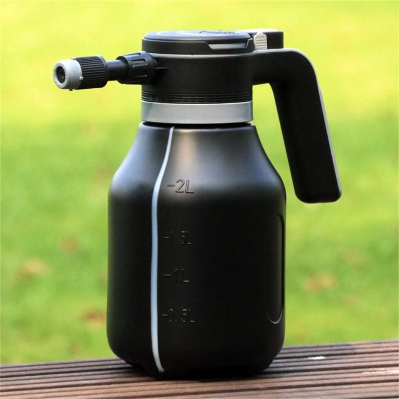 2L Electric Sprayed Bottle With Long Handle For Garden And Indoor Plant Flowers Watering Plastic Lightweight Design
