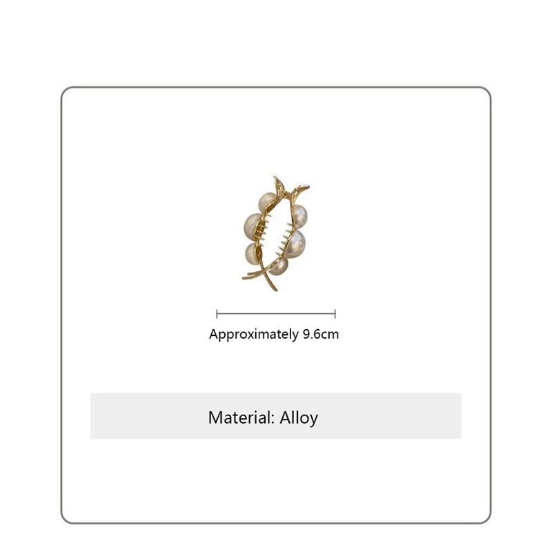 Pearl Hair Claw Clip for Women Meatball Head Fixed Hair Styling Tools Hairpin Accessories Grab Clip Jewelry