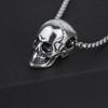 New Trendy Horror Skull Head Pendant Necklace Men's Fashion Metal Accessories Hip Hop Jewelry Party Gift