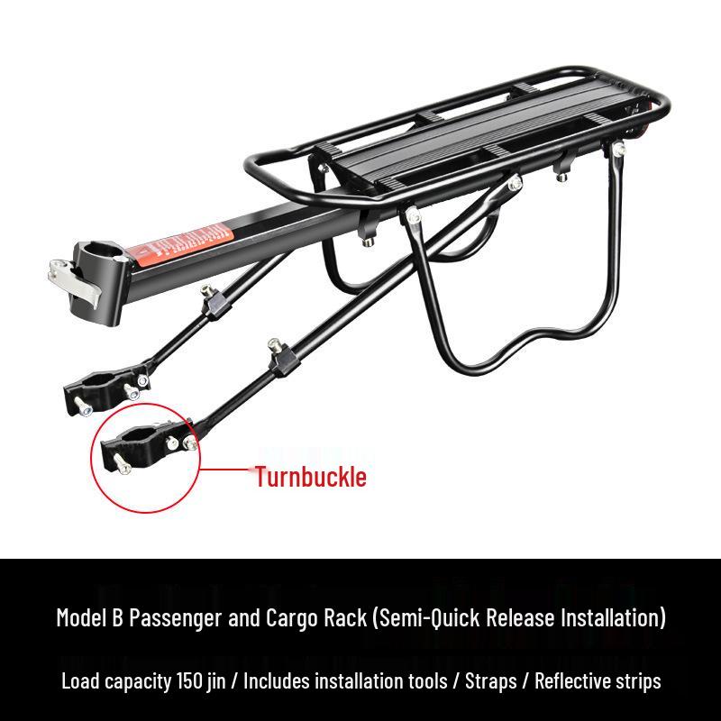 Aluminum Alloy Quick Release Bicycle Cargo Rack for Road and Mountain Bikes