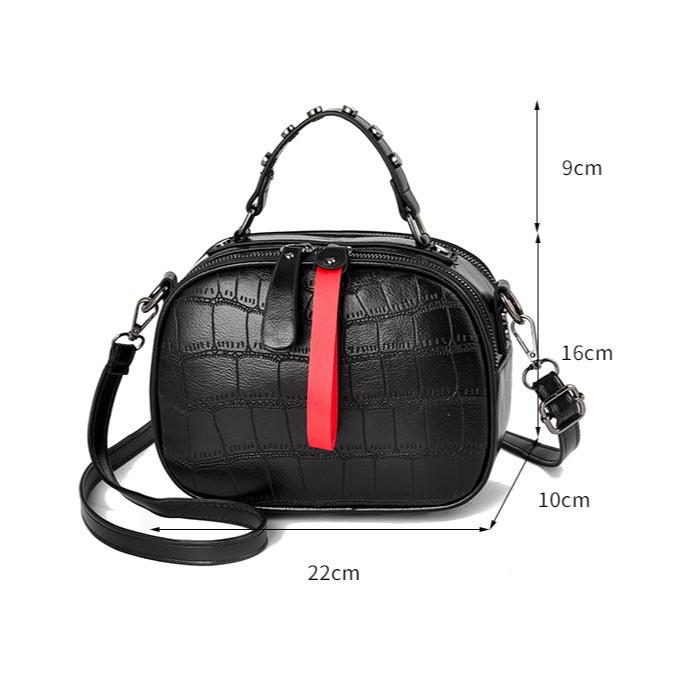 Patchwork Shoulder Bags Women High Quality Leather Satchel Bags Contrast Color Purse Handbags Messenger Crossbody Bag