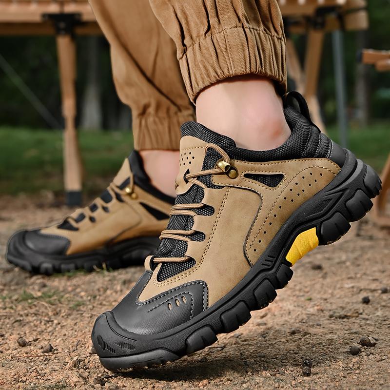 Fashion Genuine Leather Men's Shoes High Quality Male Hiking Shoes Hot Sale Men's Outdoor Sneakers Classic Lace-Up for Men Casual Shoes