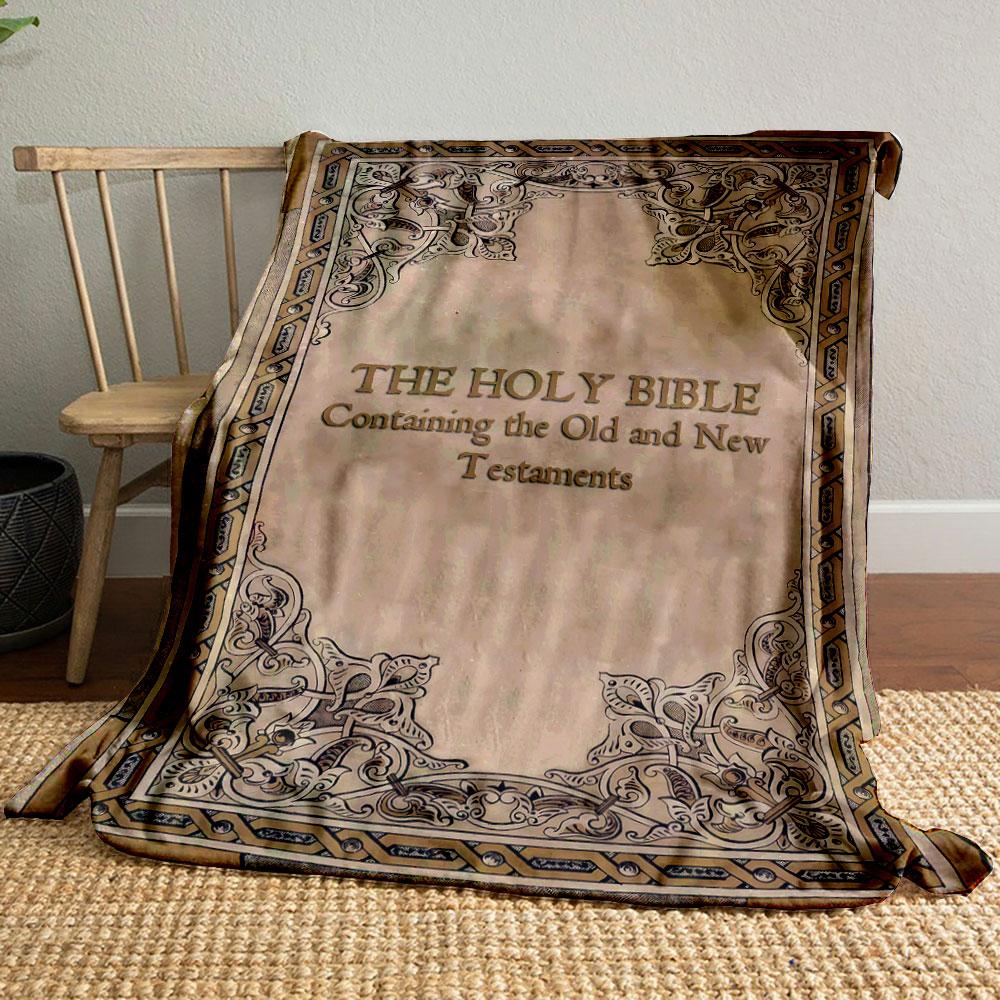 

Vintage Bible Print Blanket Printed Blanket for Living Room Bed Couch lunch break Soft Cozy Blanket for Friend s festival Gift 80cm x 120cm