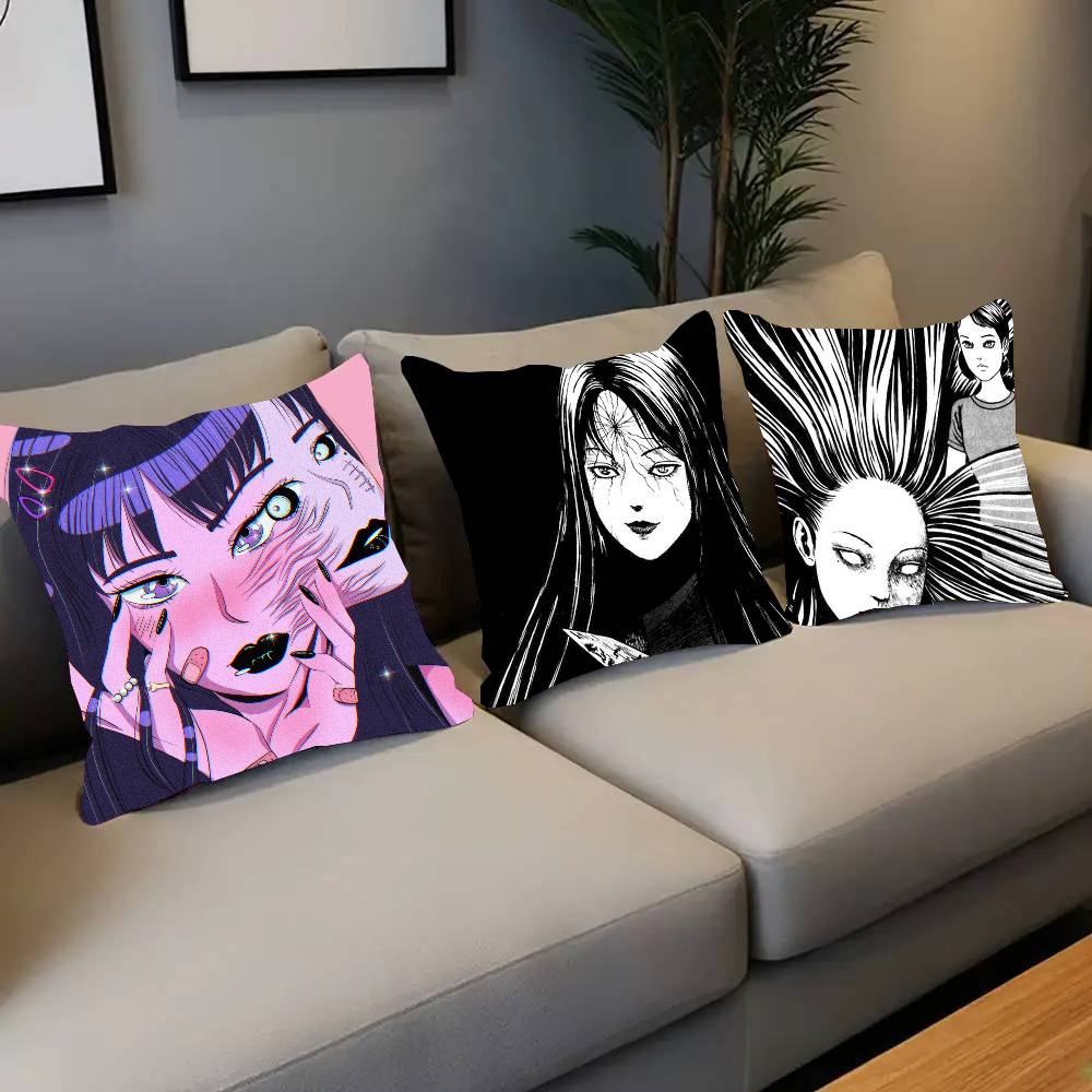 Japan Anime Junji Ito Pillow Case Square Pillow Bedroom Sofa Leisure Comfort Cushion Car Home Decoration