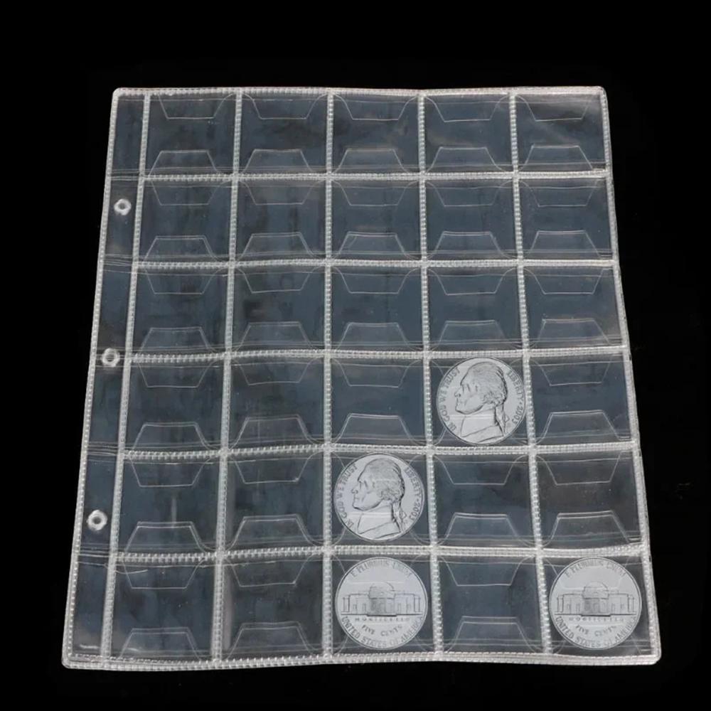 20/30/42 Pockets Coins Collection Album Collection Money Album Case Classic Coin Holder Sheet Mini Penny Coin Storage Albums