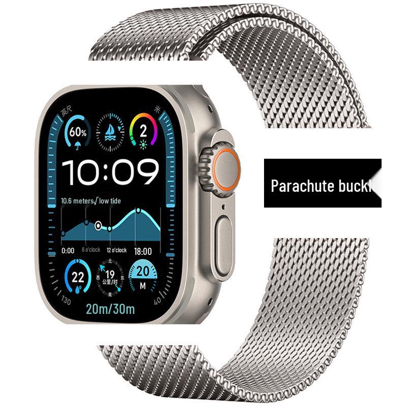 Original Milanese Steel Strap for Apple Watch Ultra2, iWatch10