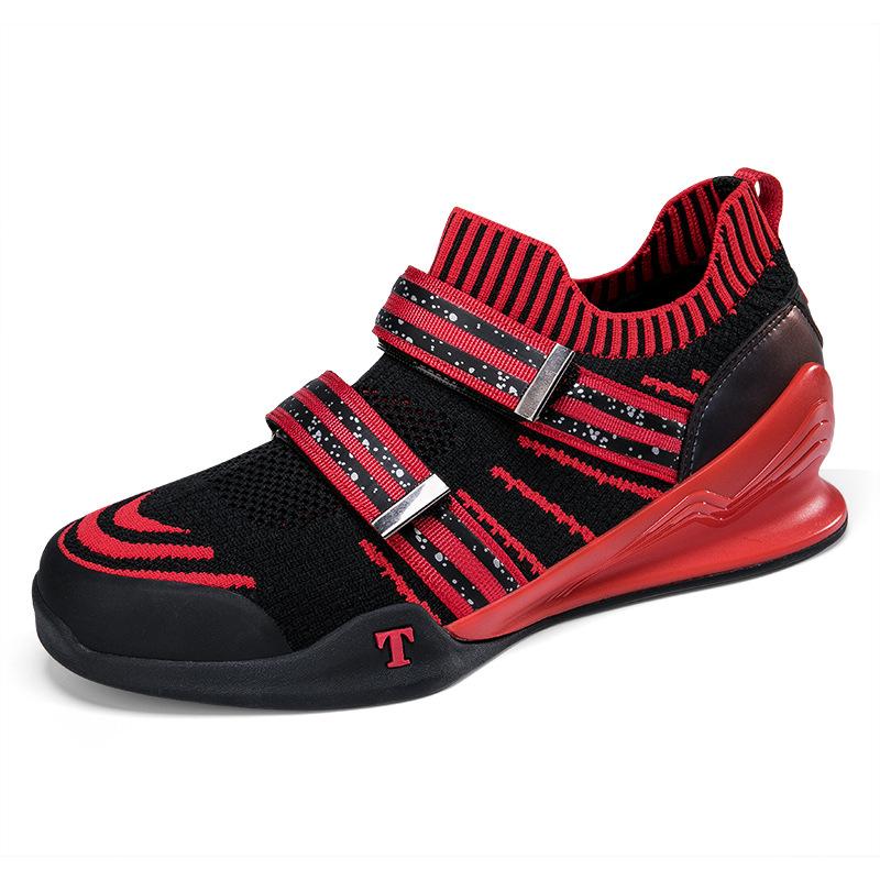 Neue professionelle Unisex Schnürlose Kniebeugen Hard Pull Schuhe Kraftheben Schuhe Fitness Trainingsschuhe Rutschfeste Deep Squat Stiefel