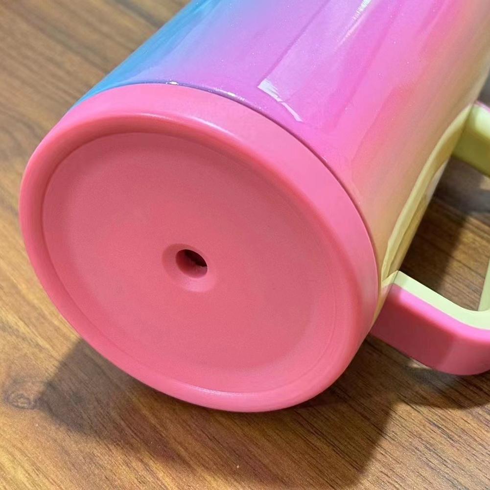 40oz Becher mit Strohhalm, doppelwandig isoliert, Edelstahl, Sport-Wasserflasche, Vakuum-Thermosbecher für kalte und heiße Getränke