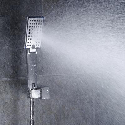 Shower Heads ABS Plastic Wall Mounted Rainfall Top Shower Head Handheld Ultra-thin Square Rain Shower Faucet Without Arm FS236