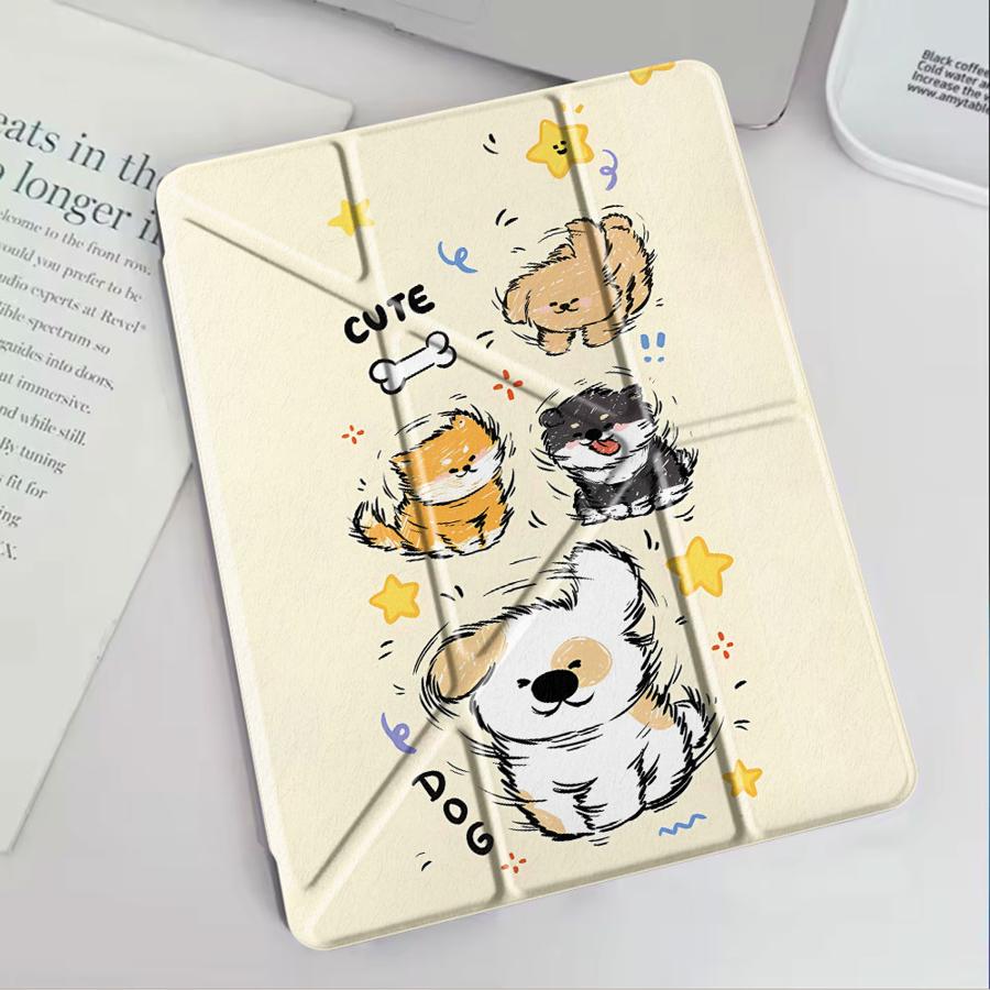 Happy Dog Tablet Case For iPad Air 4 5 M3 M2 1 2 M4 11inch Mini 6 7 Pro 11th 10th 9th 8th 7th 12.9inch Pro 2025 Holder Cover
