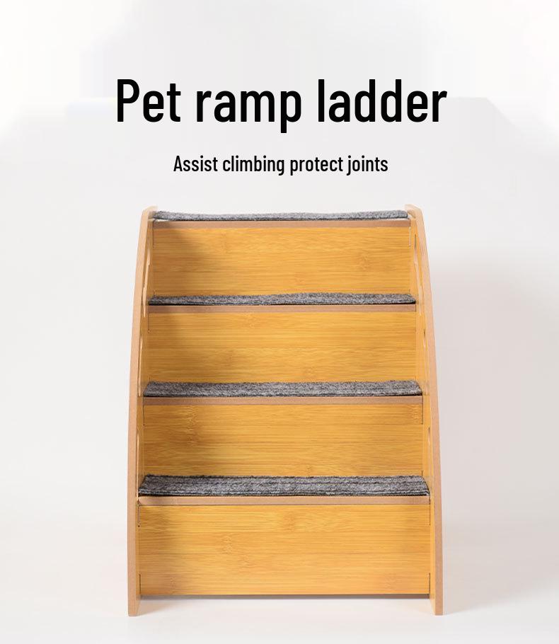 In-Stock Wooden Pet Climbing Steps & Ramp: Assist Stairs for Dogs & Cats