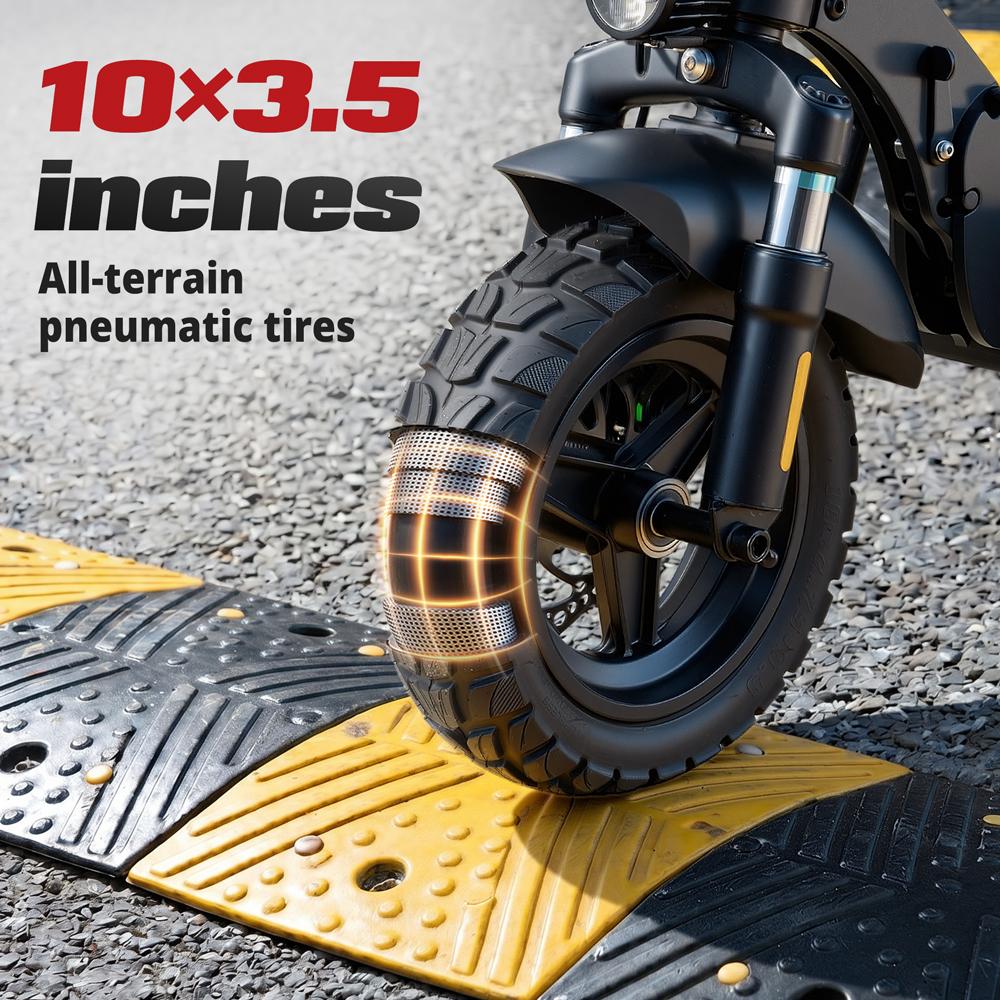 1000W Foldable Off Road E Scooter 48V20AH 54KM 45KM/H Dual Shock Hydraulic Brake 10" Tubeless Tire for Adults