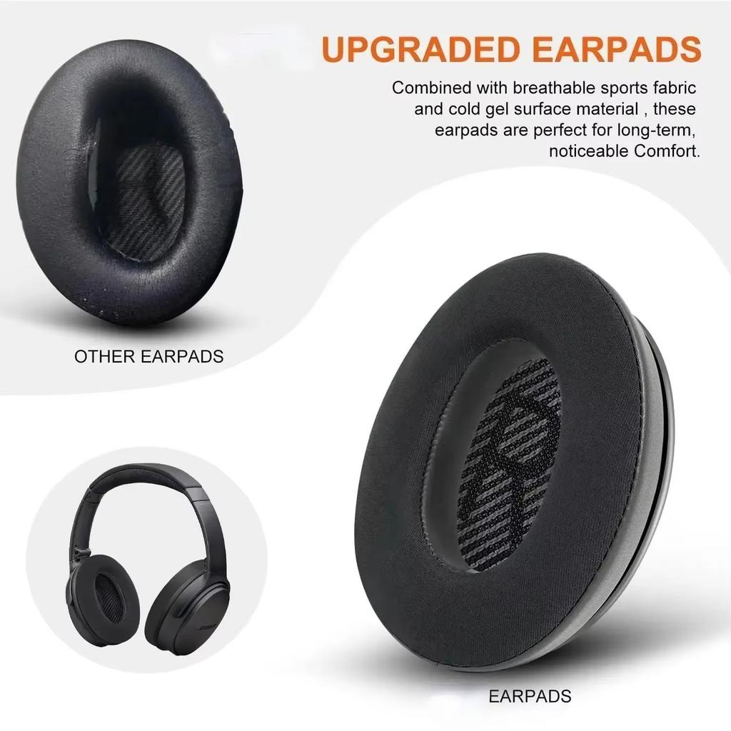Replacement Cooling Gel Ear Pads Suitable For Bose QC45 QC35 ii Gaming QC15 QC25 AE2 AE2i AE2w SoundLink AE QCSE Headphones