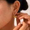 Heart Earrings 18K Gold French Elegant Heart Drop Earrings Titanium Steel Jewelry for Women Fade-Resistant