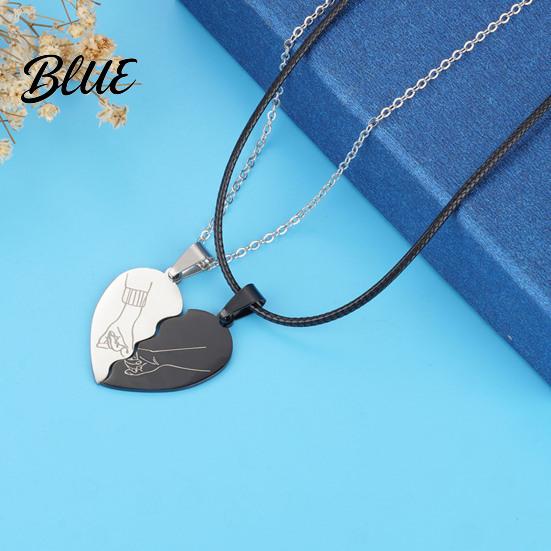 Romantic Heart Necklace Pair 1 Couple Matching Necklaces Pendant Love