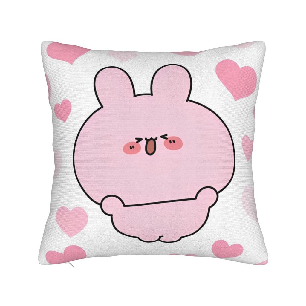 Asamimichaan Asleep Cartoon Square Pillow Cases Kawaii Asamimi Cushion Cover Decor Throw Pillow Case Cover for Sofa cm