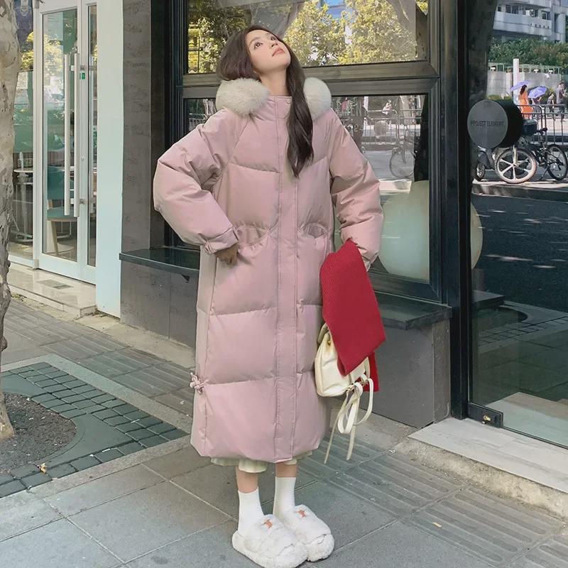 Women's 2024 Winter Long Over-the-Knee Oversized Thick Down Jacket