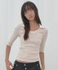 FANCY CLUB Soft Fancy Collar Top (Pink) F26Qb045
