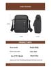 Jiameida Men's Genuine Leather Lightweight Messenger Bag - Casual Cowhide Shoulder Bag