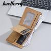 Baellerry Vintage Design Short Wallets for Men Fashion Tri-fold Card Holder Purse Money Bags