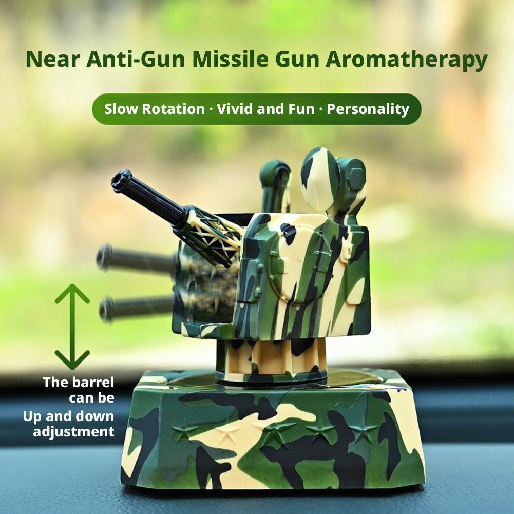 Solar Powered Rotating CIWS Model Car Air Freshener, Cool Style Automatic Car Perfume Decor, Novelty Gift for Men W3J4