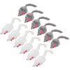 12 Pack Cat Mouse Toy Furry Interactive Play Mouse Toy for Indoor Cats and Kittens