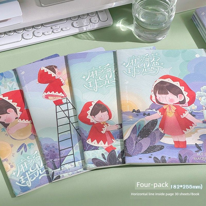 

Three Class Two Cute Hemp Ball Notepad New Arrival Good-looking Junior High School and Elementary School Students Creative Notebook Exercise Book K Four-pack