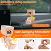 Shaking Wooden Man Figurine Handmade Shaking Man Statue Cute Little Wooden Statue That Sways Shaking Feet Wooden Doll for Office