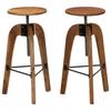 Day and Night - Day and Night Kitchen Stools 2 Units Solid Acacia Wood