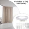 5 Meter Ceiling Curtain Track Kits with Rollers Hook and Brackets Flexible Bendable Rails Accessories for Home Decors