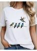 Unisexs Colorful Hummingbird Graphic Tee Crew Neck Short Sleeve Soft Comfortable Casual Daily TShirt