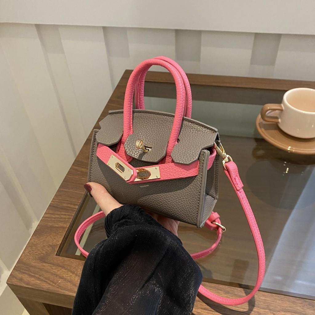 Childrens Pu Shoulder Bag Fashionable And Simple Handbag Paired Bag Carrying