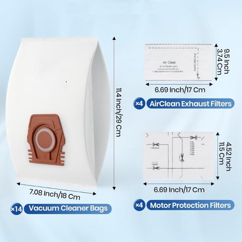 Large Capacity Dust Collector Bags Easy Replacement Vacuum Cleaner Bag for M L S1 Series Vacuum Cleaner Accessories