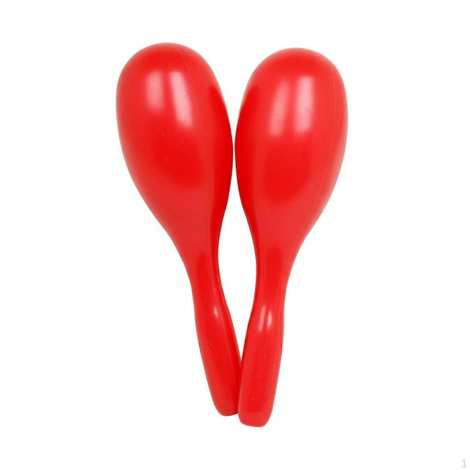 2 Pieces Oval Maraca Auditory Development Rhythm Shaker Easy to Grip Infant Percussion for красный