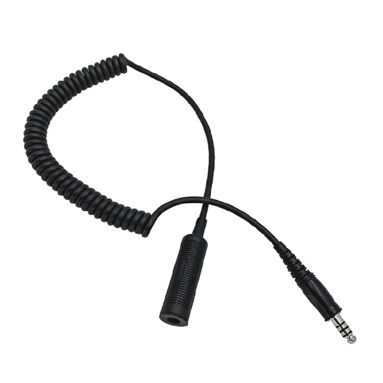 Headset Replacement Spring Cable Cord for Helicopter Headset 7.1mm to U174/U