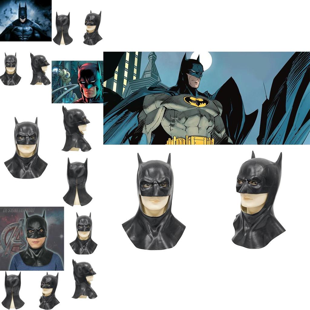 2022 Batman Latex Mask Ultimate Superhero Cosplay Accessory