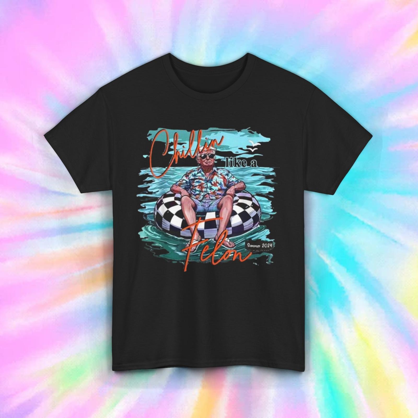 Chillin Like a Felon T-Shirt Mens Womens Tees Top | Funny Summer Graphic Tee | S-5XL XL