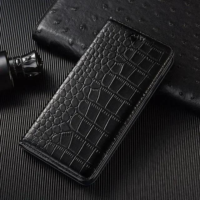 Custodie Per SAMSUNG Galaxy S24 S23 S22 S21 S20 Plus Ultra FE 5G Custodia a Libro Coccodrillo Vera Pelle di Mucca Coperture Portafoglio Magnetiche