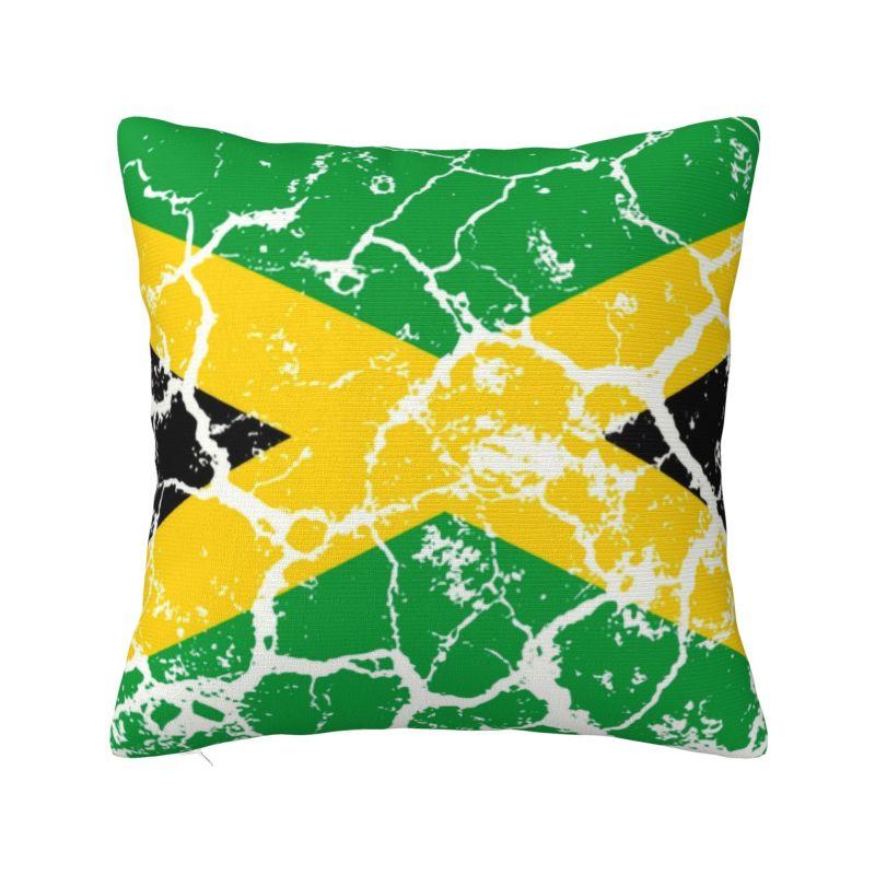 Custom Jamaican Rasta Flag Pillow Covers Home Decorative Fashion Jamaica Pride Chair Cushion Square Pillowcase