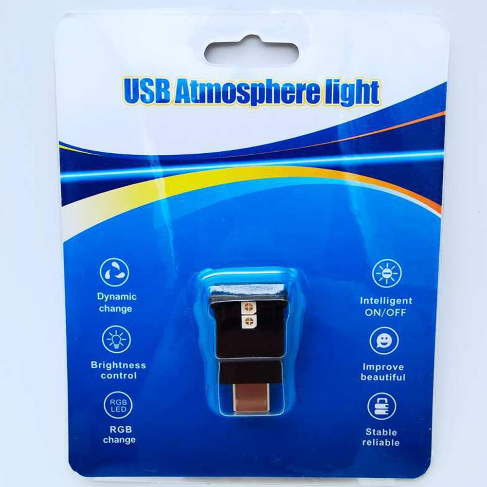 Type-C Adjustable Car Interior Atmosphere Lamp, 8 Colors RGB LED Ambient Light with Dynamic Gradient, Solves Dull In-Car Ambianc