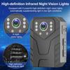4K HD Handheld Site Enforcement Recorder Body Worn Camera Loop Recording Night Vision Waterproof with Clip for Law Enforcement