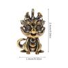 Vintage Statue Figurine Wealth Brass Decor Prosperity Chinese Style Ornament Dragon Luck Animal Mini Home Accessories Gift