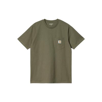 Solid Logo Patch Crew Neck Short Sleeve T-Shirt Men Tops Military-Green I030434-0WI-XX