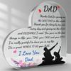 2D Flat Dad Birthday Gifts Acrylic Desktop Decoration Plaque, Home Decor Plaque Hanging Wall Art Decorative Garden Decoration for Room Door Signs Hang
